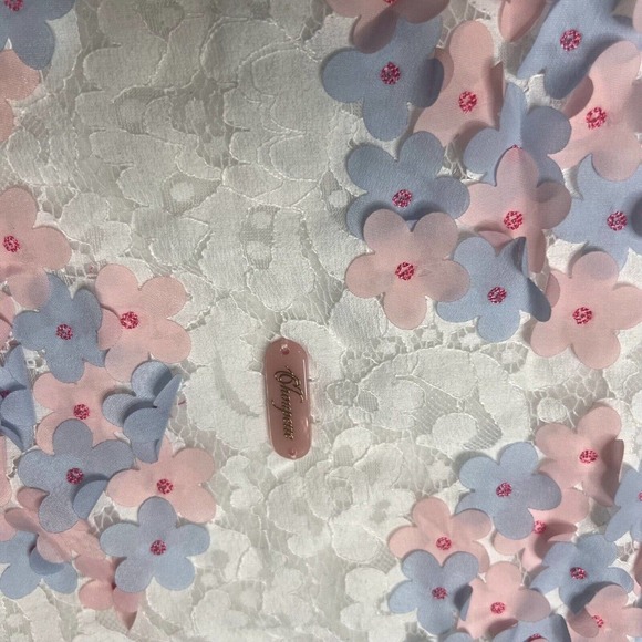 Luxury 100% Cotton Baby Blanket Blue Pink White French Choupette Double Sided - Picture 6 of 11